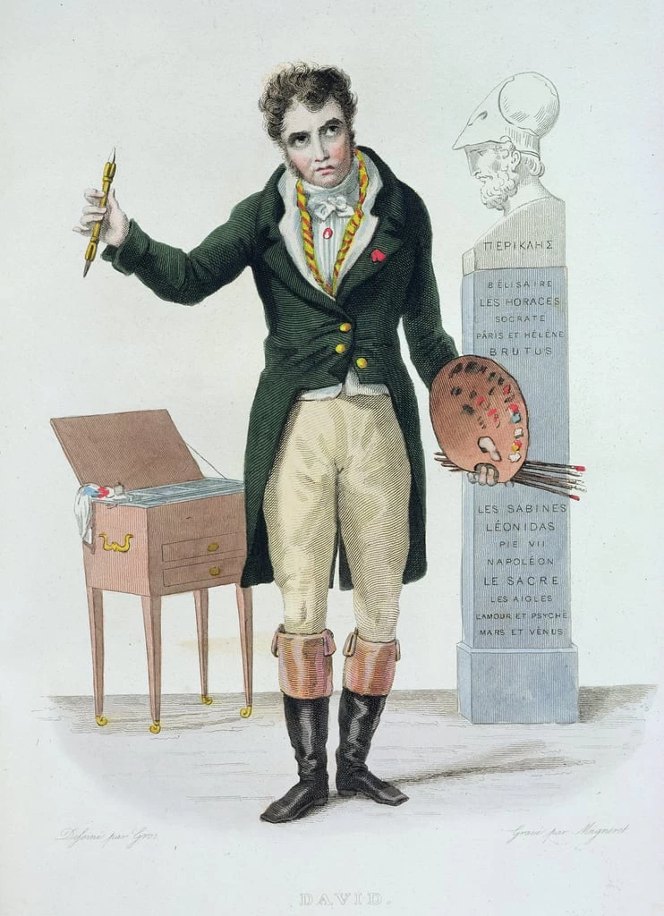  82-Antoine-Jean Gros-Jacques Louis David, illustrazione-Bibliotheque des Arts Decoratifs, Paris 